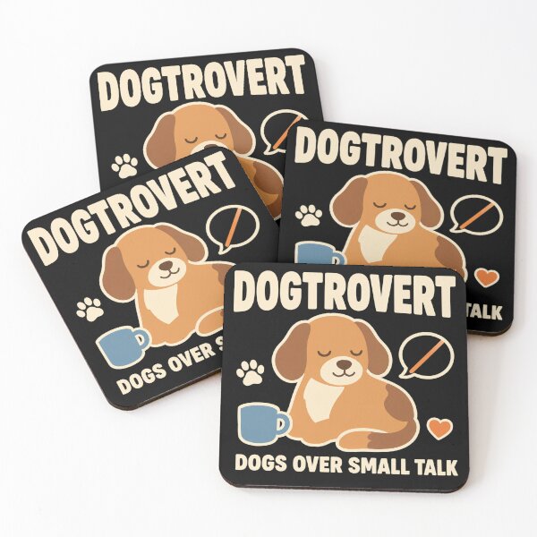Item preview, Dogtrovert Dogs Over Small Talk Funny Dog Lover Gift designed and sold by DreamLayerStudio.