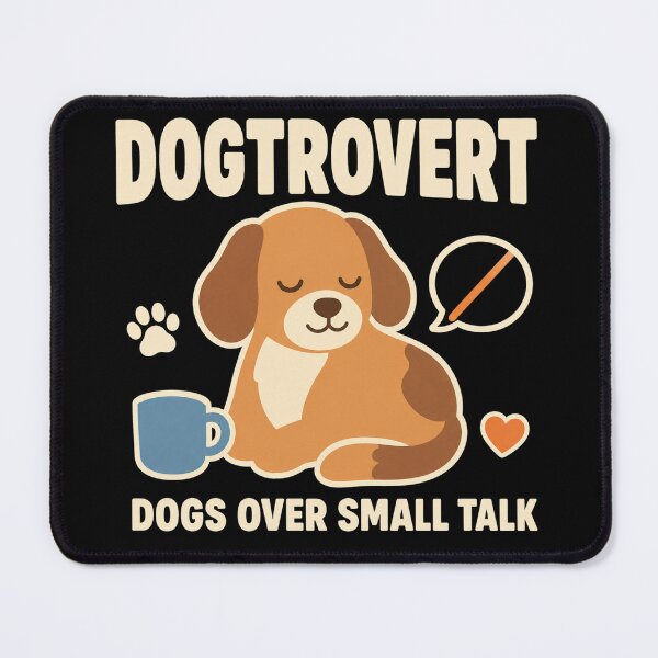 Item preview, Dogtrovert Dogs Over Small Talk Funny Dog Lover Gift designed and sold by DreamLayerStudio.