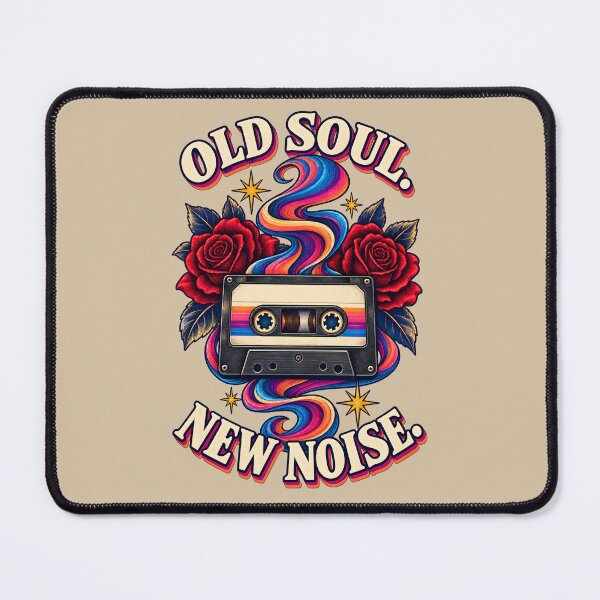 Item preview, Old Soul, New Noise – Retro Cassette and Roses designed and sold by VioVibe.