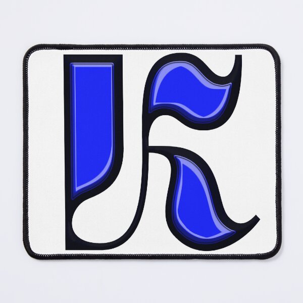 Item preview, Electric Blue Neon Abstract Monogram designed and sold by say_li03.
