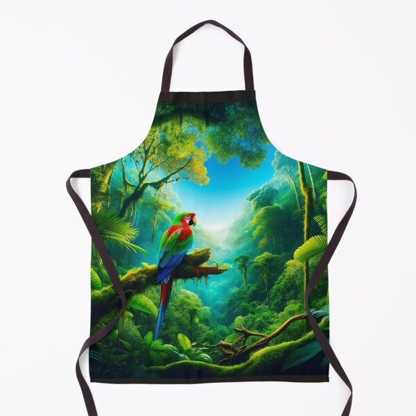 Item preview, Colorful Macaw in a Lush Tropical Rainforest designed and sold by NarjaShop.