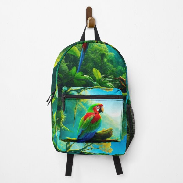 Item preview, Colorful Macaw in a Lush Tropical Rainforest designed and sold by NarjaShop.