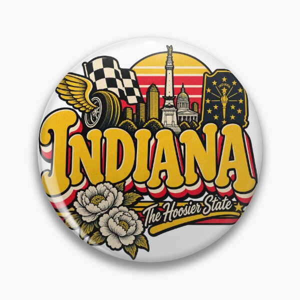 Item preview, Indiana Hoosier State Vintage Racing Indianapolis Graphic Tee designed and sold by TM DESIGNS AND MORE.