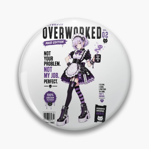Item preview, Gothic Anime Maid Vol. 02 – Sarcastic Dark Kawaii Maid Design designed and sold by MAID4U.