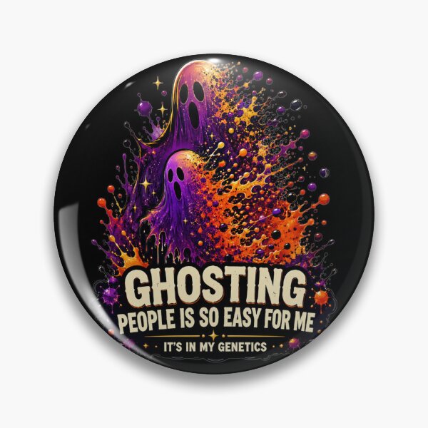 Item preview, Ghosting People Is So Easy For Me Its In My Genetics Colorful Splash Ghost Art Halloween Humor Gift for Ghost Lovers designed and sold by Nightarel.