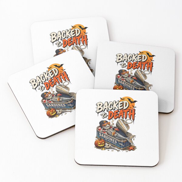 Item preview, Backed to Death – Funny Halloween Sardine Skeleton designed and sold by Cardio Boutique.