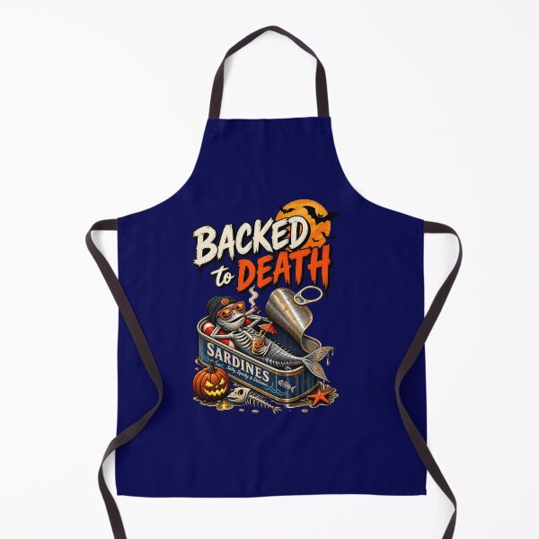Item preview, Backed to Death – Funny Halloween Sardine Skeleton designed and sold by Cardio Boutique.