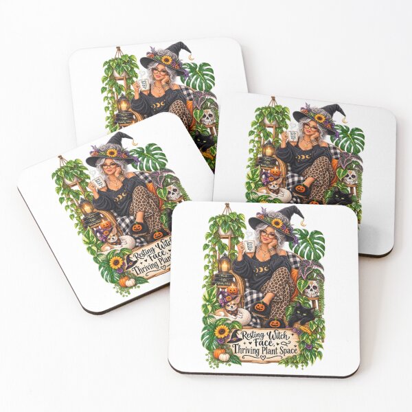 Item preview, Resting Witch Face Thriving Plant Space – Funny Halloween Plant Mom designed and sold by CottageGardenCo.