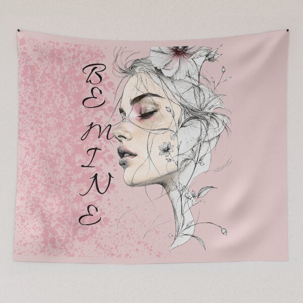 Item preview, Botanical Woman Face Minimal Line Art designed and sold by GRFORA.