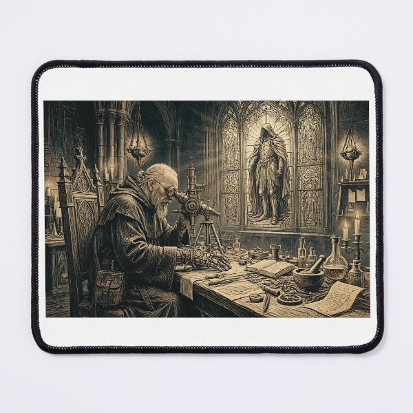 Item preview, Dark Cathedral - The Clockwork Alchemist and the Golden Warrior designed and sold by Neurospicy Trolls.