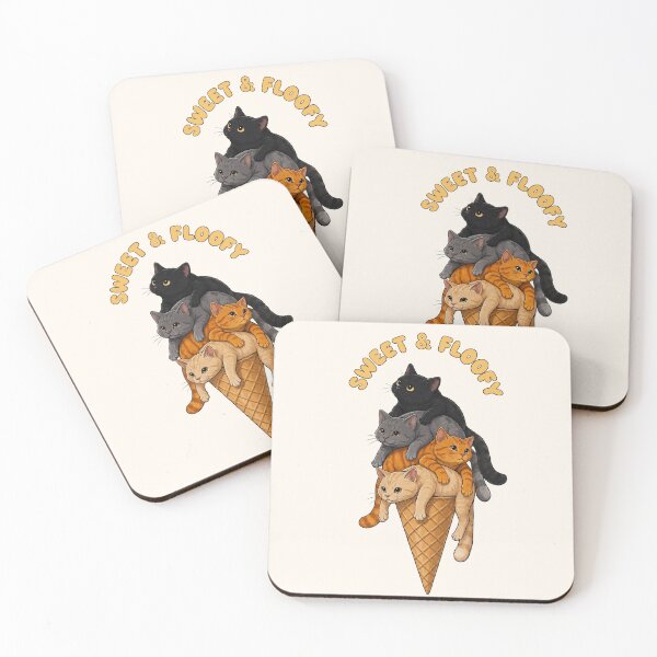 Item preview, Sweet 4 Cats Ice Cream – Funny Cute Cat Summer Design designed and sold by BlackCat Vibe.