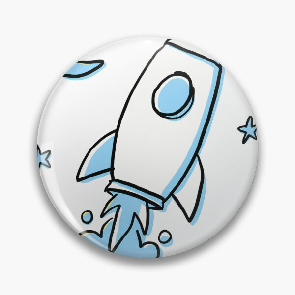 Item preview, 	Rocket Ship Moon and Stars designed and sold by marwa-world.