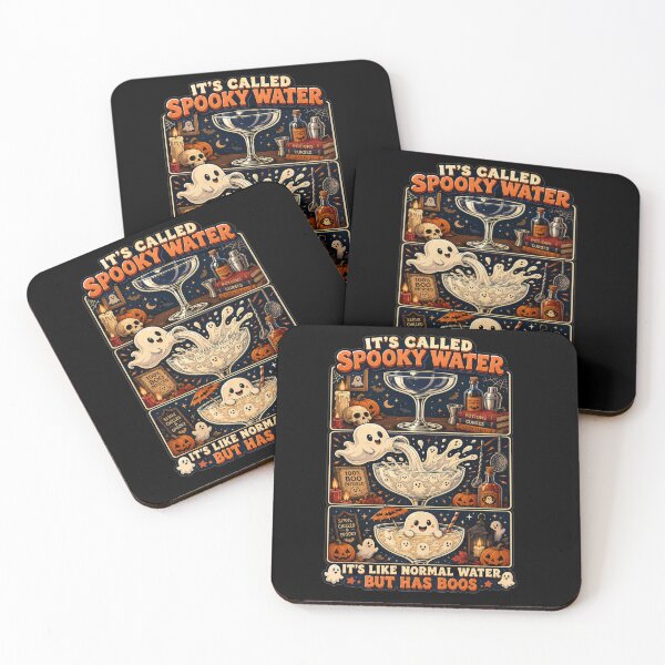 Item preview, Its Called Spooky Water Its Like Normal Water But Has Boos Vintage Bar Illustration Art Halloween Humor Gift for Cocktail Lovers designed and sold by Nightarel.