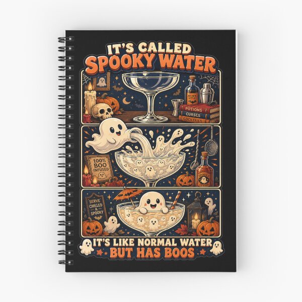 Item preview, Its Called Spooky Water Its Like Normal Water But Has Boos Vintage Bar Illustration Art Halloween Humor Gift for Cocktail Lovers designed and sold by Nightarel.