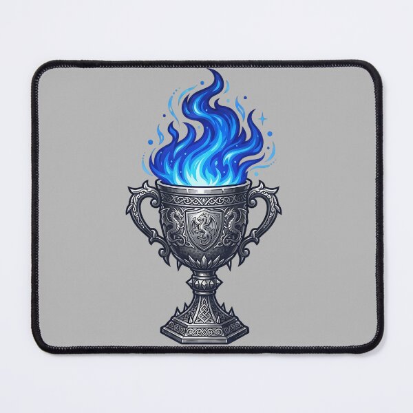 Item preview, Medieval Dragon Chalice with Blue Magic Flame Illustration designed and sold by KreonaTime.