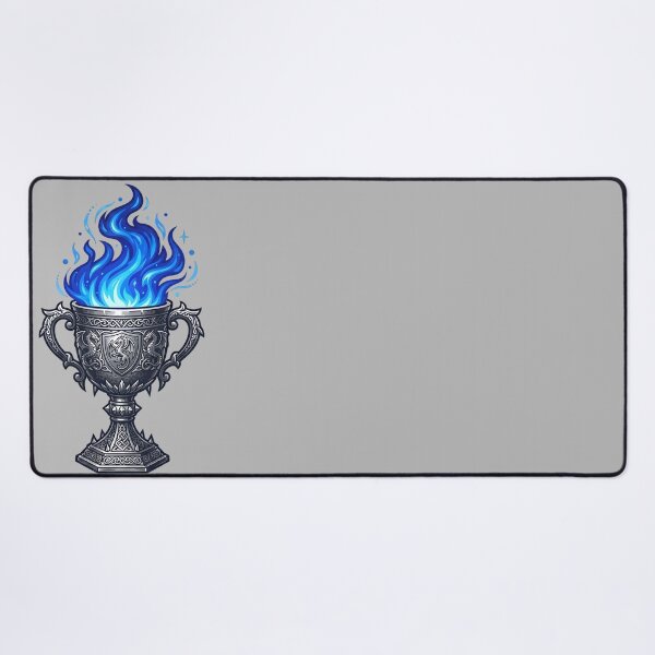 Item preview, Medieval Dragon Chalice with Blue Magic Flame Illustration designed and sold by KreonaTime.