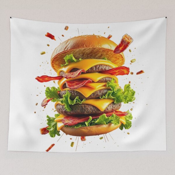 Item preview, Gourmet Cheeseburger Explosion Fast Food designed and sold by LenNo9881.