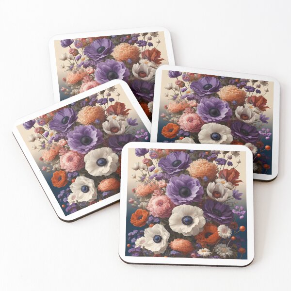 Item preview, Elegant Purple and Peach Floral Bouquet designed and sold by NarjaShop.