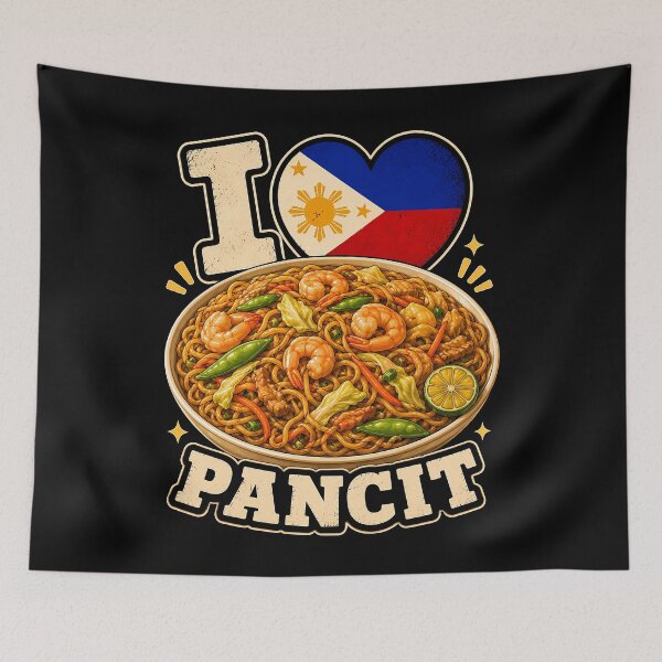 Item preview, I love pancit Filipino noodle dish design designed and sold by rafaeltto.