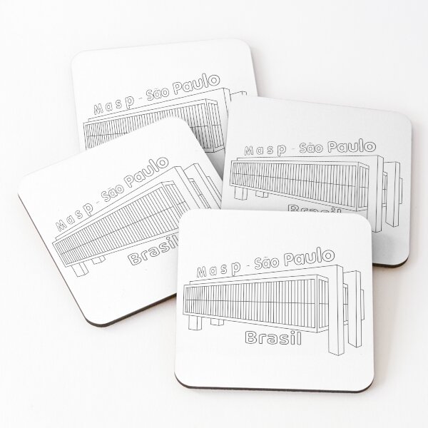 Item preview, Masp Sao Paulo Brasil - Minimalist Black Line Art Modern Museum designed and sold by Sampa In Focus.