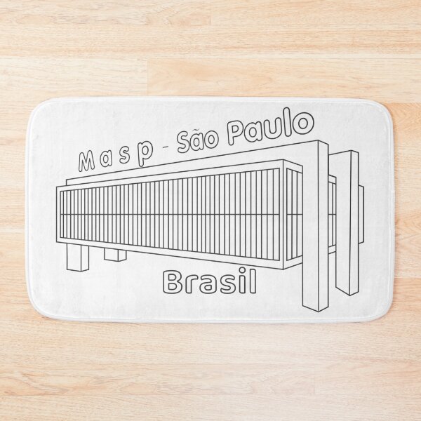 Item preview, Masp Sao Paulo Brasil - Minimalist Black Line Art Modern Museum designed and sold by Sampa In Focus.