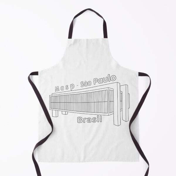Item preview, Masp Sao Paulo Brasil - Minimalist Black Line Art Modern Museum designed and sold by City Tour Collection.