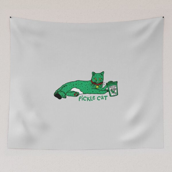 Item preview, Pickle Cat Cute Green Spotted designed and sold by Parchergt.