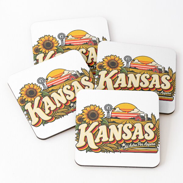 Item preview, Kansas Sunflower State Vintage Farm Wheat Retro Graphic T-Shirt designed and sold by TM DESIGNS AND MORE.