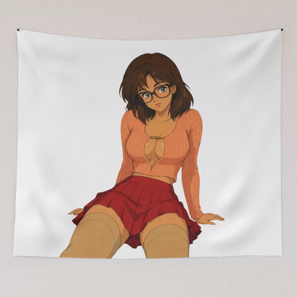 Item preview, Nerd Girl Pin-Up – Retro Cartoon Beauty designed and sold by  Hollow Moon Studios..