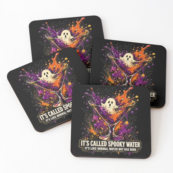 Item preview, Its Called Spooky Water Its Like Normal Water But Has Boos Colorful Splash Martini Art Halloween Humor Gift for Cocktail Lovers designed and sold by Nightarel.