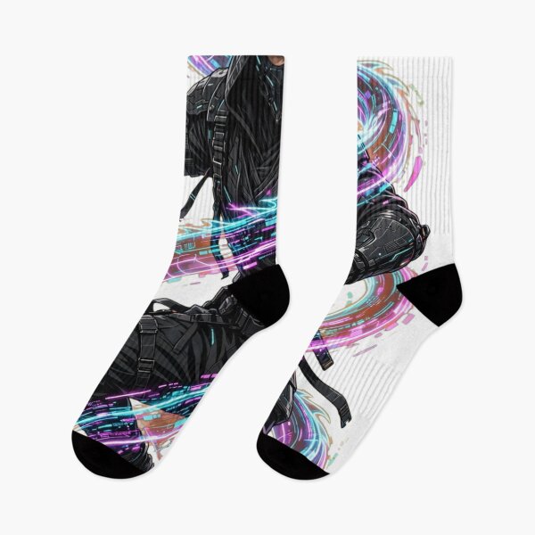 Item preview, Cyberpunk Ninja Master Wrapped In Neon Digital Dragon designed and sold by Surviving Monday Club.