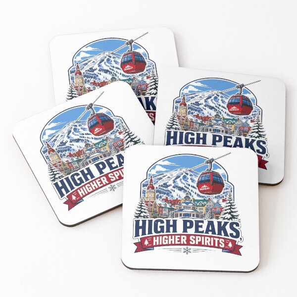 Item preview, Mont Tremblant High Peaks Higher Spirits – Colorful Alpine Village – Quebec Ski Resort Art designed and sold by bobscraze.