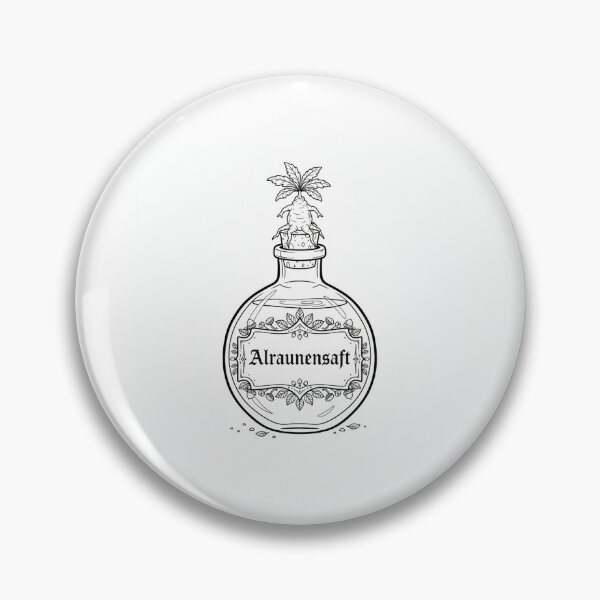 Item preview, Alraunensaft Mandrake Potion Bottle Black and White  designed and sold by LenNo9881.