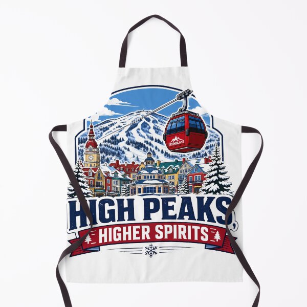 Item preview, Mont Tremblant High Peaks Higher Spirits – Colorful Alpine Village – Quebec Ski Resort Art designed and sold by bobscraze.