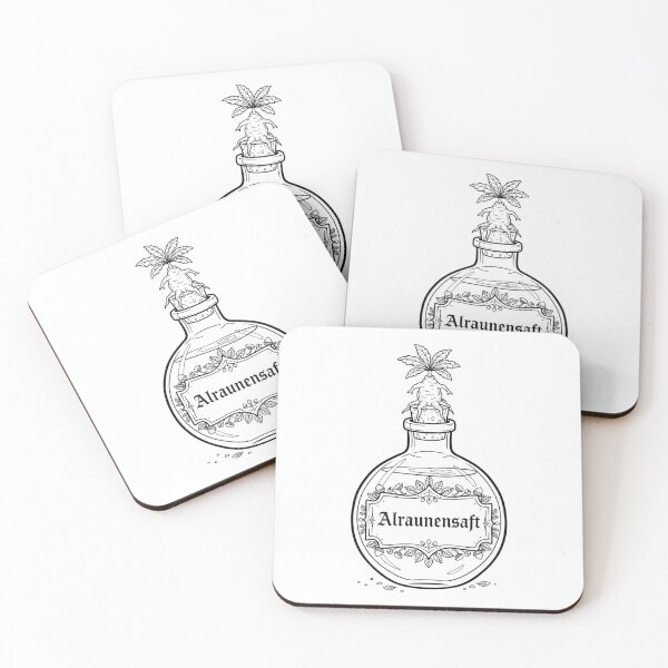 Item preview, Alraunensaft Mandrake Potion Bottle Black and White  designed and sold by LenNo9881.