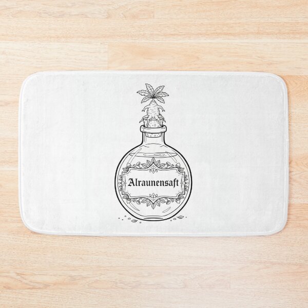 Item preview, Alraunensaft Mandrake Potion Bottle Black and White  designed and sold by LenNo9881.