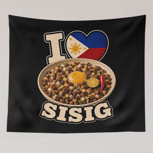 Item preview, I love sisig with Philippine flag design designed and sold by rafaeltto.