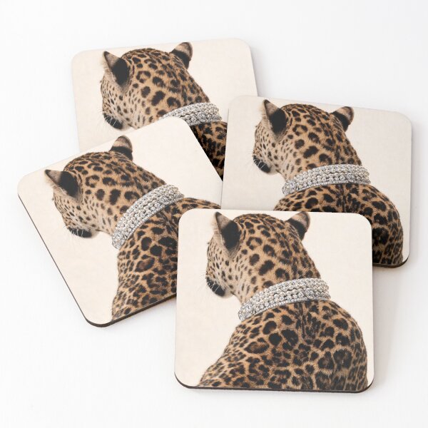 Item preview, Glamorous Leopard with Pearl and Diamond Collar designed and sold by JenniferMoren.