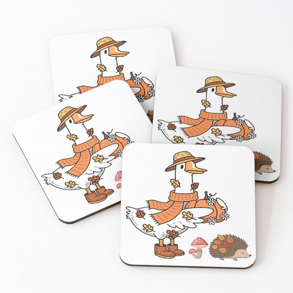 Item preview, Cute Autumn Goose, Hedgehog and Mushrooms designed and sold by BigDigital.