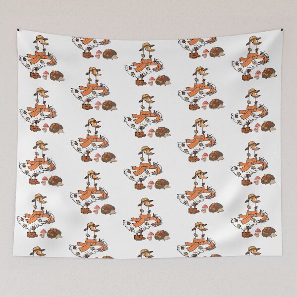 Item preview, Cute Autumn Goose, Hedgehog and Mushrooms designed and sold by BigDigital.