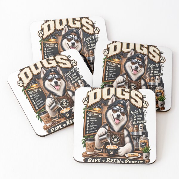 Item preview, Siberian Husky Coffee Lover Barista Dog Vintage Cafe Graphic designed and sold by TeeVibeHaus.