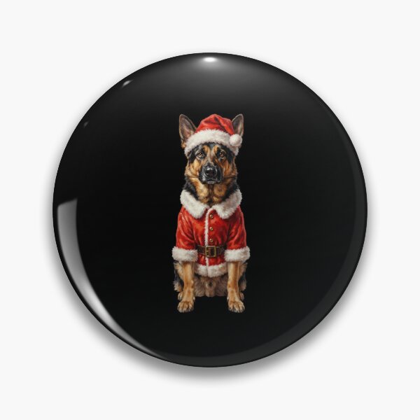 Item preview, Merry Christmas German Shepherd Dog With Santa Hat designed and sold by SOUFIANE1991.