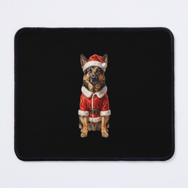 Item preview, Merry Christmas German Shepherd Dog With Santa Hat designed and sold by SOUFIANE1991.