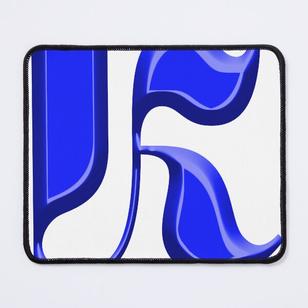 Item preview, Futuristic Blue 3D Abstract Lettering – Electric Neon Style designed and sold by say_li03.
