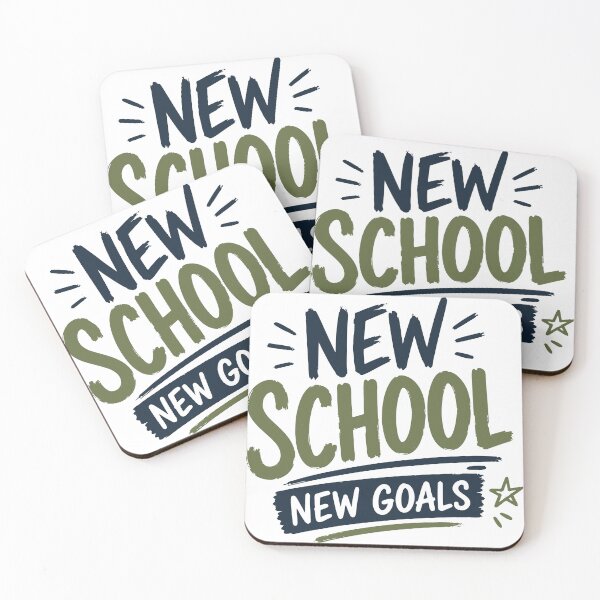 Item preview, New School New Goals | Back to School Motivational Design designed and sold by Sunday.Supply.