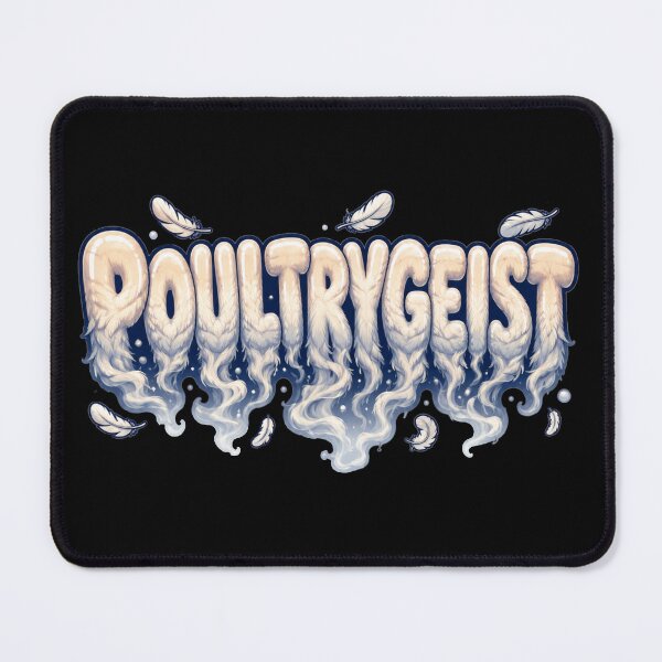 Item preview, Poultrygeist Smoky Typography Art Halloween Chicken Pun Gift for Chicken Lovers designed and sold by Nightarel.