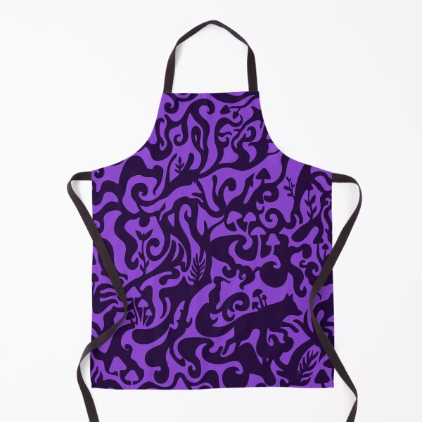 Item preview, Hidden Fox & Mushrooms - Violet Gestalt Seamless Pattern designed and sold by Pulpa-grafica.