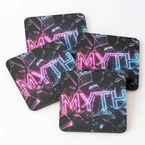 Item preview, MYTH Neon Typography Shattered Glass Cyberpunk designed and sold by LenNo9881.