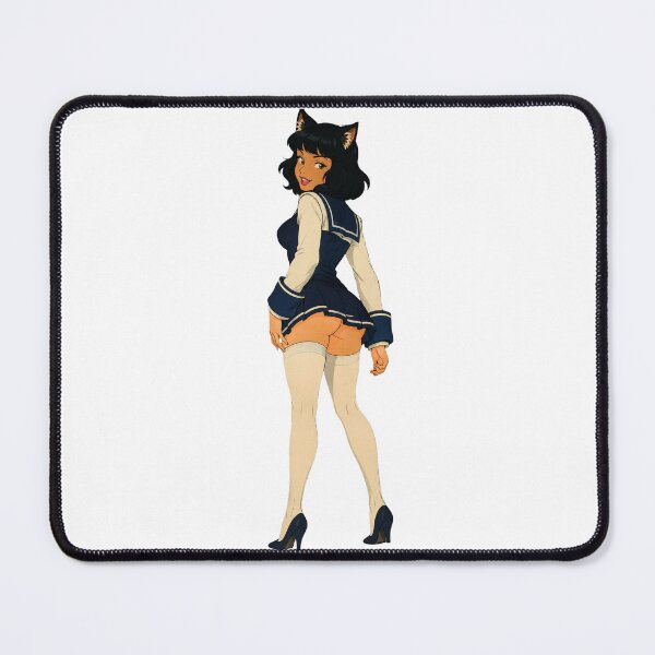Item preview, Retro Catgirl Pin-Up – Vintage Cartoon Sailor designed and sold by  Hollow Moon Studios..