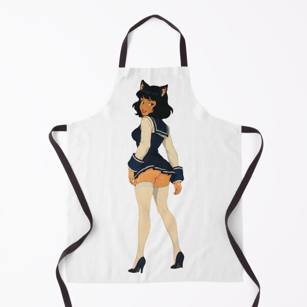 Item preview, Retro Catgirl Pin-Up – Vintage Cartoon Sailor designed and sold by Hollow Moon Studios..